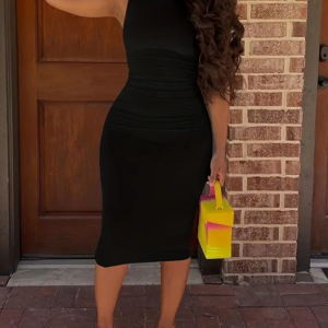Alternative view of Kadın Bodycon Midi Boy Dalgıç Elbise