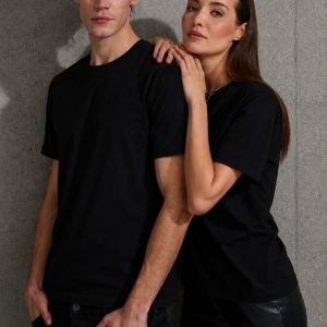 Unisex Kısa Kollu Bisiklet Yaka Basic Viskon Bluz