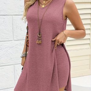 Kadın Askılı V Yakalı Yandan Yırtmaçlı Viskon Kumaş Tunik Ve şort Ikili Takım