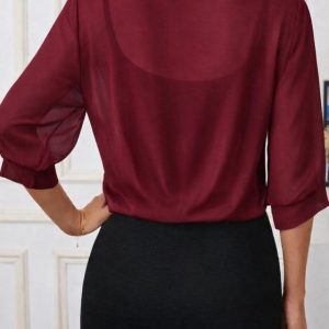 Alternative view of Kadın Fakir Kollu önden Bağlamalı Kısa şifon Bolero Ceket