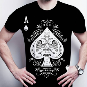 Alternative view of Erkekkısa Kollu Yuvarlak Yaka Desenli Viskon T-shirt