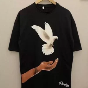 Alternative view of Dijital Baskılı T-Shirt - Siyah