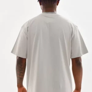 Alternative view of Unisex Baskılı Oversize T-Shirt - Gri