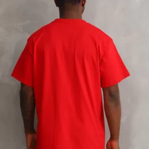 Alternative view of Unisex Baskılı Oversize T-Shirt - Kırmızı