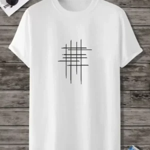 Unisex Baskılı Oversize T-Shirt - Beyaz
