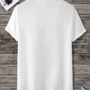 Alternative view of Unisex Baskılı Oversize T-Shirt - Beyaz