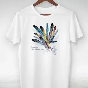 Unisex Baskılı Oversize T-Shirt - Beyaz