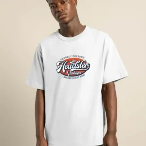 Unisex Baskılı Oversize T-Shirt - Beyaz