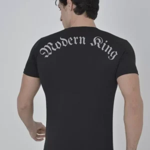Alternative view of Unisex Göğüs File Aksesuarlı T-shirt - Siyah