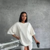 Düz Biskilet Yaka  T-shirt - Beyaz