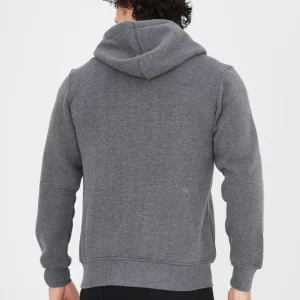 Alternative view of Unisex Tam Fermuarlı Kapşonlu  SweatShirt - Füme