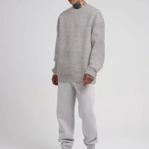 Alternative view of Unisex Biskilet Yaka Üç İplik SweatShirt - Gri