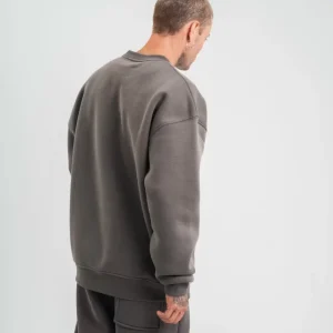 Alternative view of Uzun Kol Bisiklet Yaka Basic SweatShirt - Füme