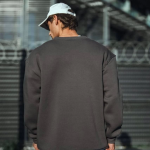 Alternative view of Kışlık Bisiklet Yaka Üç İplik Basic SweatShirt - Antrasit