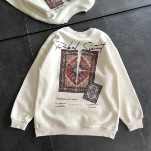Alternative view of Bisiklet Yaka Baskılı SweatShirt - Beyaz