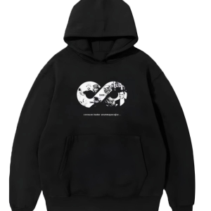 Alternative view of Üç İplik Kapşonlu 10 Kasıma Özel SweatShirt - Siyah