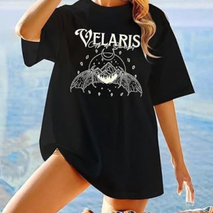 Alternative view of Bisiklet Yaka Baskılı T-shirt - Siyah