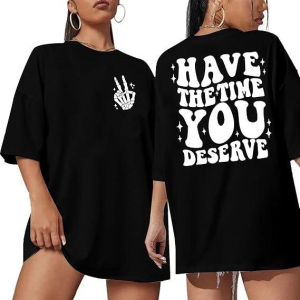 Alternative view of Bisiklet Yaka Kısa Kol Baskılı T-shirt - Siyah