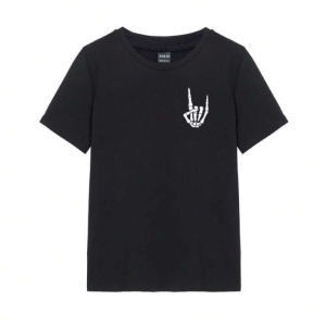 Alternative view of Baskılı T-shirt - Siyah