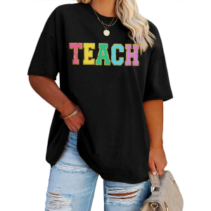 Alternative view of Baskılı T-shirt - Siyah