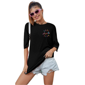 Alternative view of Baskılı T-shirt - Siyah
