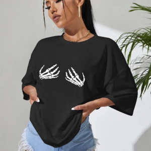 Alternative view of Baskılı T-shirt - Siyah