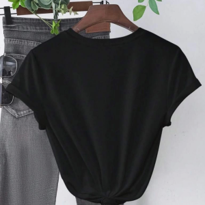 Alternative view of Baskılı T-shirt - Siyah
