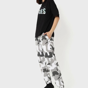 Alternative view of Baskılı Oversize T-shirt - Siyah