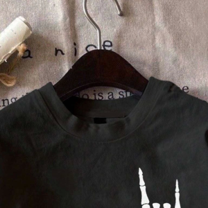 Alternative view of Erkek Baskılı Oversize T-shirt - Siyah