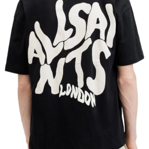 Alternative view of Erkek Baskılı Oversize T-shirt - Siyah