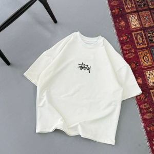 Erkek Baskılı Oversize T-shirt - Beyaz