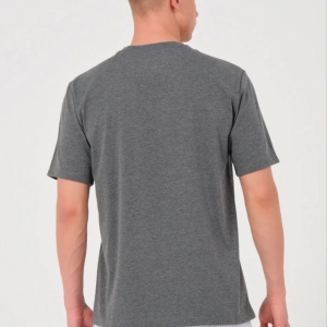 Alternative view of Erkek 24/1 Düz A Kalite Oversize T-shirt - Antrasit