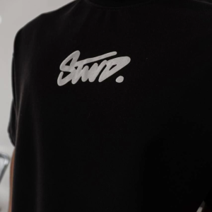 Erkek Baskılı Oversize T-shirt - Siyah