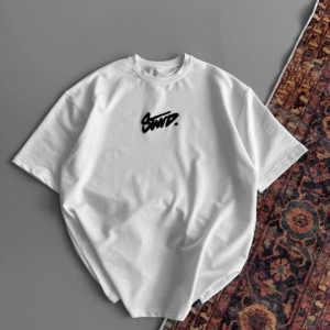 Alternative view of Baskılı Oversize T-shirt - Beyaz