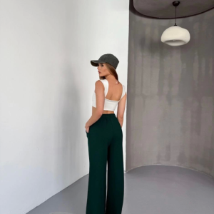 Alternative view of Osy Modal Yumuşak Dokulu Kumaş Nakış Işlemeli Rahat Bol Paça Eşofman Pantalon - Siyah