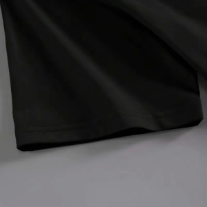 Alternative view of Baskılı Oversize Bisiklet Yaka T-shirt - Siyah