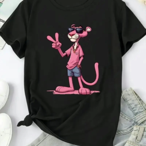 Alternative view of Baskılı Oversize Bisiklet Yaka T-shirt - Beyaz