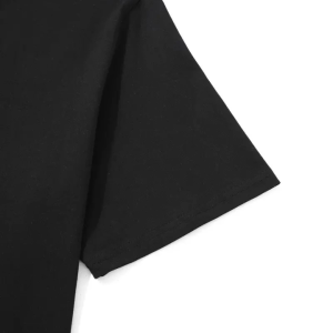 Alternative view of Baskılı Oversize Bisiklet Yaka T-shirt - Siyah