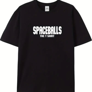 Baskılı Oversize Bisiklet Yaka T-shirt - Siyah