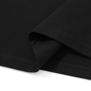 Alternative view of Baskılı Oversize Bisiklet Yaka T-shirt - Siyah