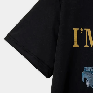 Alternative view of Baskılı Oversize Bisiklet Yaka T-shirt - Siyah