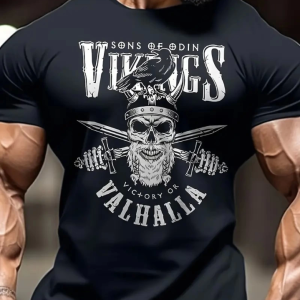 Baskılı Oversize Bisiklet Yaka T-shirt - Siyah