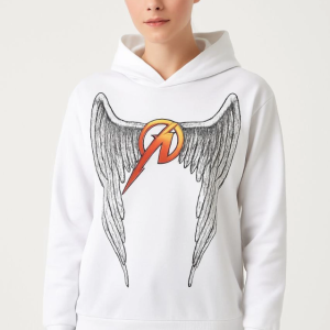 Alternative view of Metallica İki İplik Kapüşonlu Ön Ve Arka Baskılı Hoodie - Beyaz