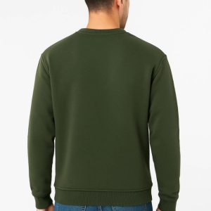 Alternative view of Erkek Üç İplik Düz Bisiklet Yaka SweatShirt - Haki