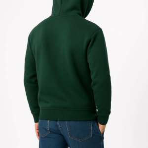 Alternative view of Erkek Üç İplik Kapüşonlu Kanguru Cepli SweatShirt Hoodie - Haki