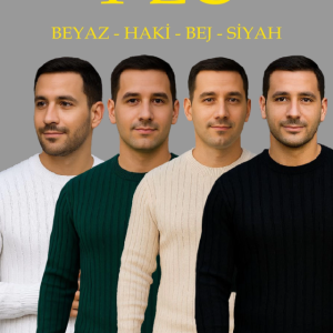 Erkek Fitilli Triko Kazak 4’lü Set – Beyaz, Haki, Bej, SiyahKalın Dokuma Pamuklu Regular Fit Bisiklet Yaka Uzun Kollu Kışlık Ve Baharlık Rahat Triko Kombini