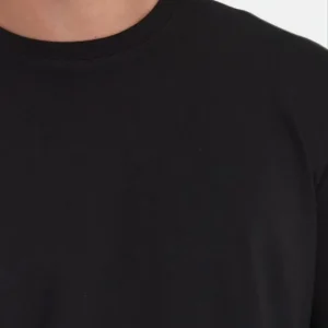Alternative view of Erkek 24/1 Düz A Kalite Oversize T-shirt - Siyah
