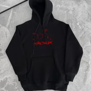 Alternative view of Kışlık Uzun Kol Kapüşonlu SweatShirt - Siyah