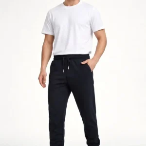 Alternative view of Erkek Jogger Eşofman Altı Rahat Kalıp, Cepli, Lastikli Paça, Günlük Spor Pantolon - Siyah