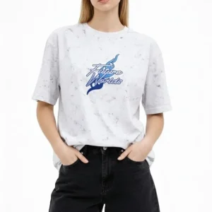 Asit Yıkamalı Oversize Tişört Future Worlds Baskılı Bisiklet Yaka Kısa Kollu Streetwear %100 Pamuk Street Style T-Shirt - Beyaz